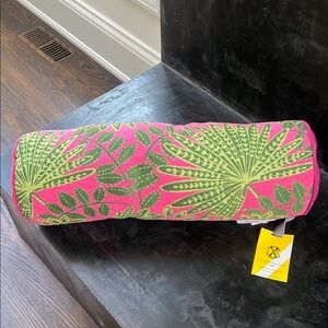 Christian Lacroix Throw Pillow Trinidad Jacquard Bolster Pink Ferns Trop…